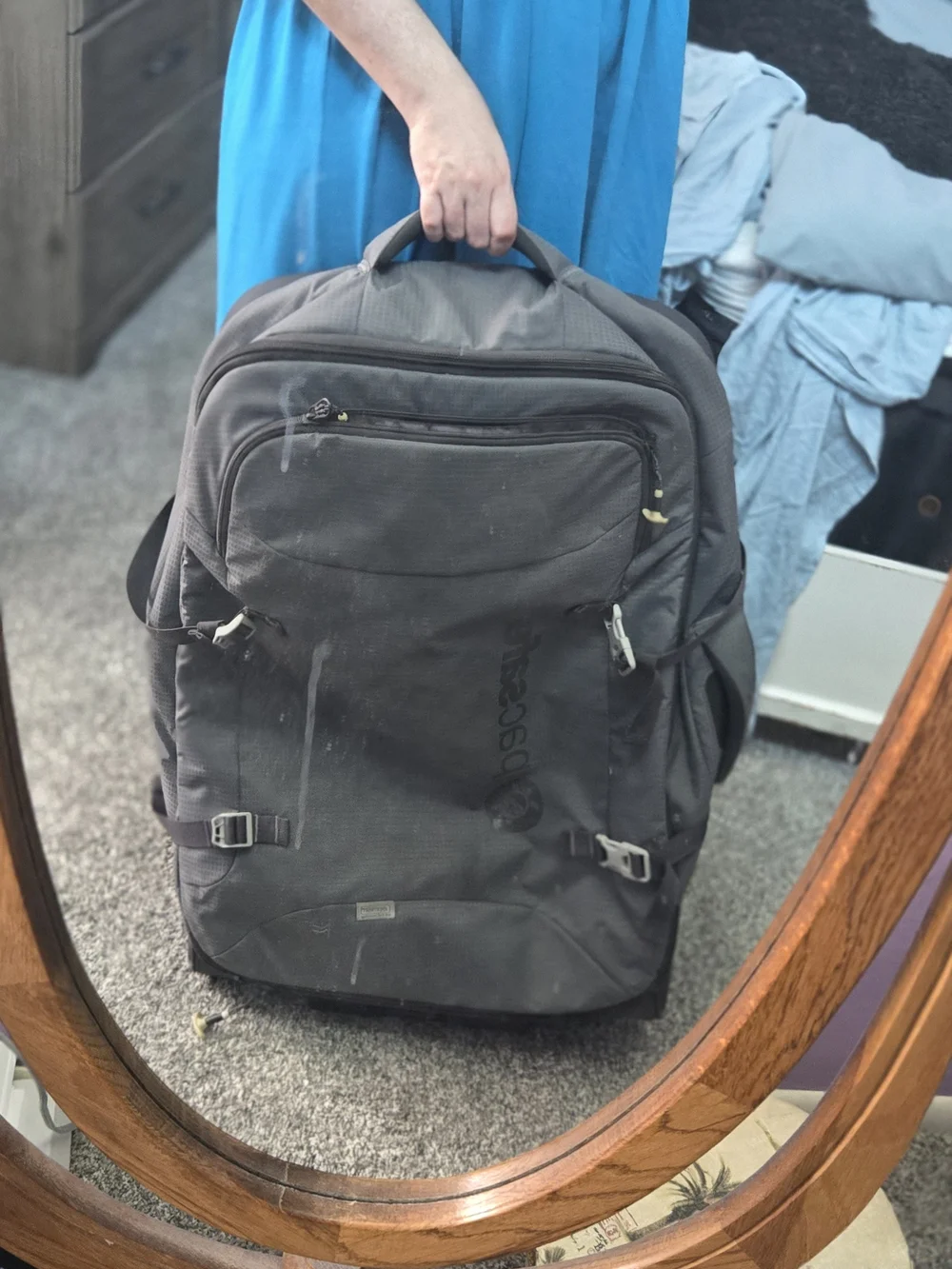 PacSafe Grey Rolling Travel Backpack - Trolley Bag
